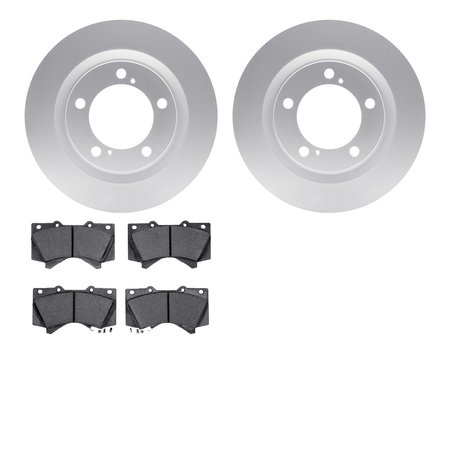 DYNAMIC FRICTION CO 4502-76175, Geospec Rotors with 5000 Advanced Brake Pads, Silver 4502-76175